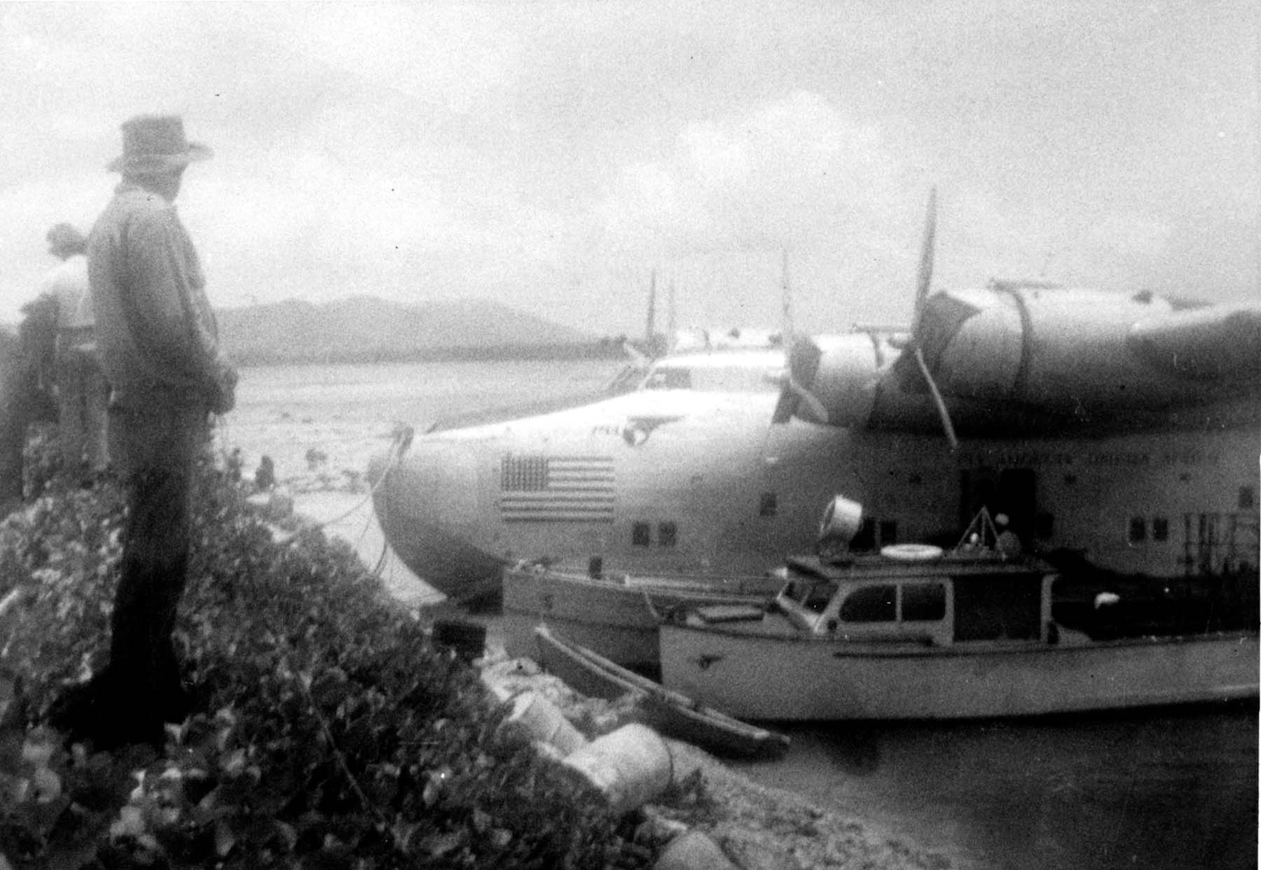 Clipper Cargo Plane in Guam Port